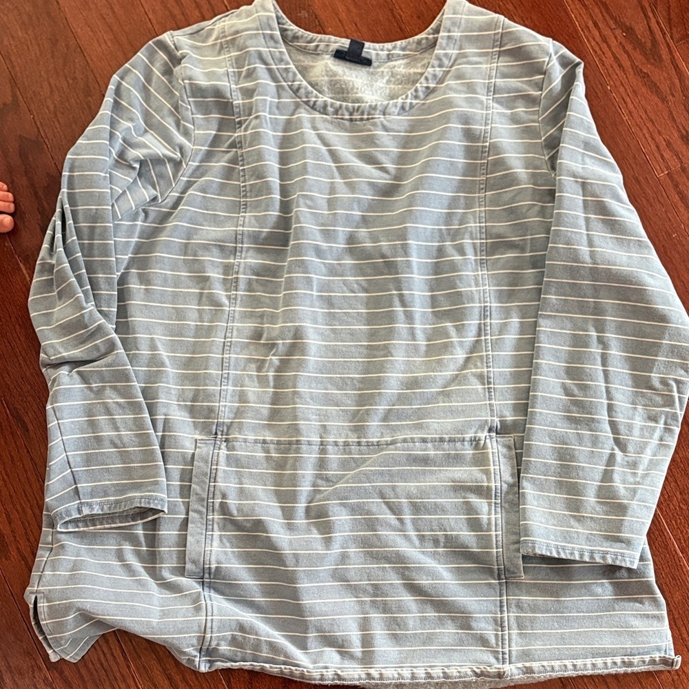 J Jill sweatshirt Striped Long Sleeve Top